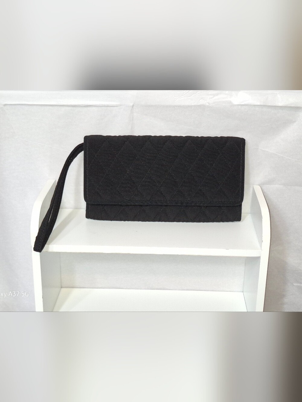 Vera Bradley Black Quilted Clutch Wallet- LIKE NEW
